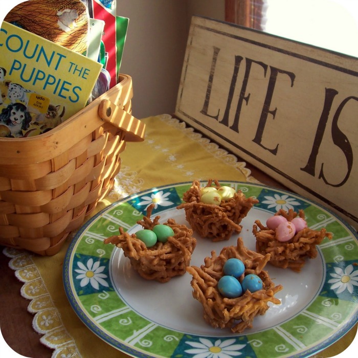 Easy Nest Candy Easter Recipe from B-InspiredMama.com