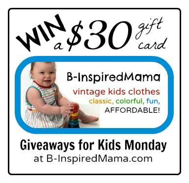 B-InspiredMama Vintage Kids' Clothes Giveaway at B-InspiredMama.com