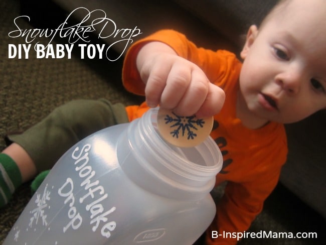 Snowflake Drop DIY Baby Toy from B-InspiredMama