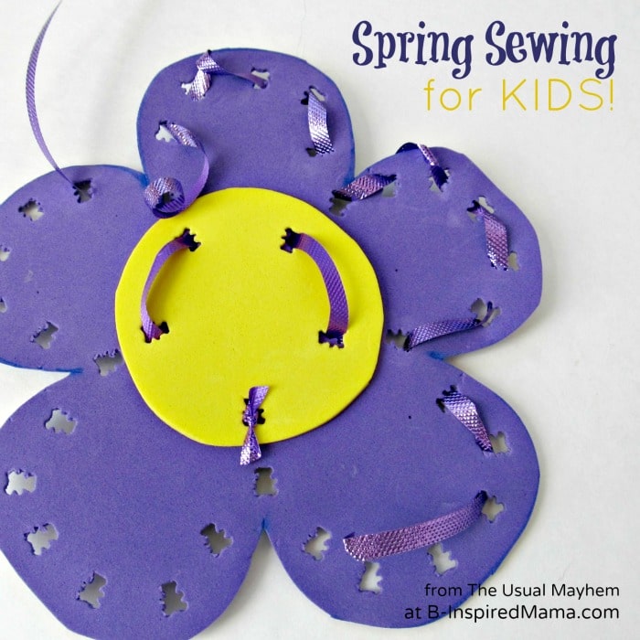 A Flower Kids Sewing Project for Spring at B-InspiredMama.com