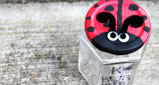 Kids Ladybug Bug Jar Craft from Creative Green Living at B-InspiredMama.com