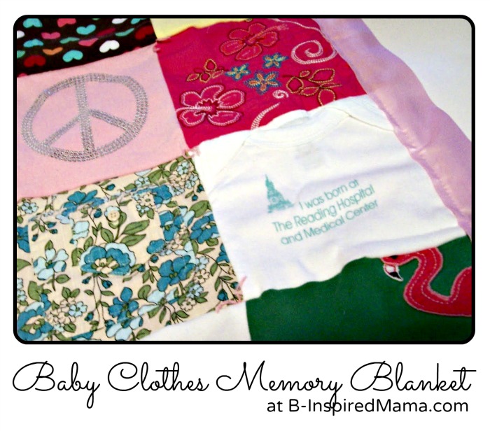 Baby Clothes Memory Blanket at B-InspiredMama.com