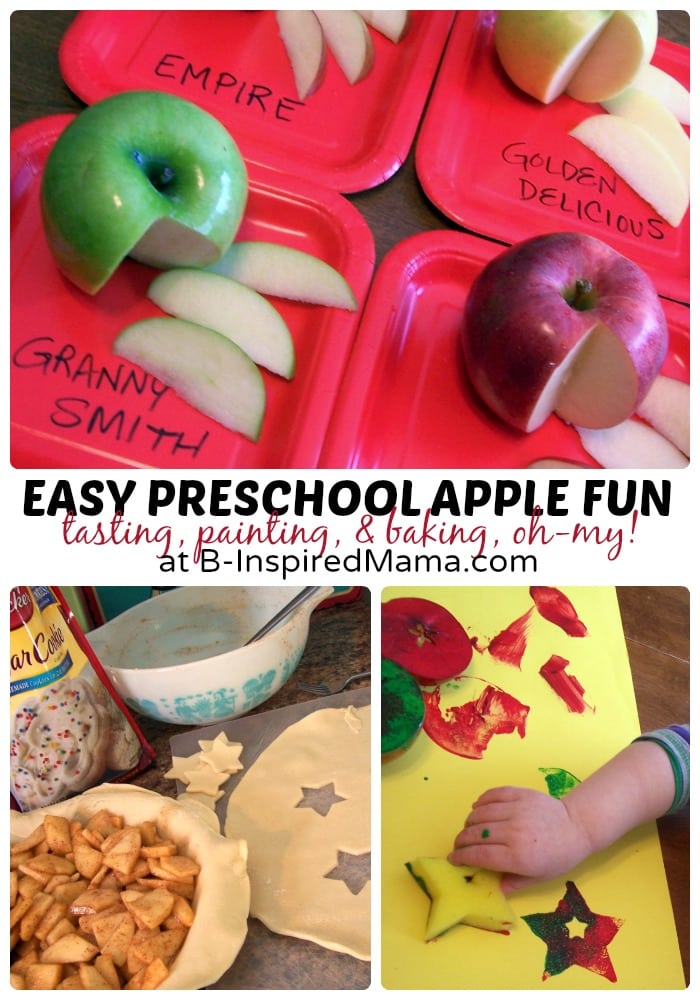 Easy Preschool Apple Fun at B-Inspired Mama