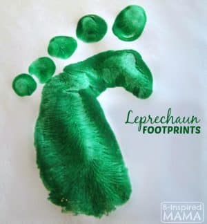 Painted &amp; Printable Leprechaun Footprints for St Patricks Day • B ...