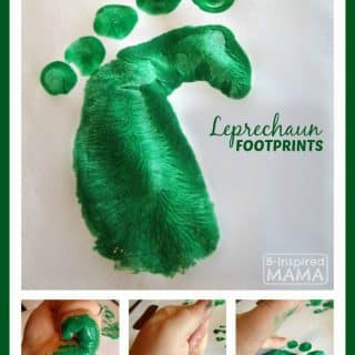 DIY Leprechaun Footprints and Other Leprechaun Shenanigans at B-Inspired Mama