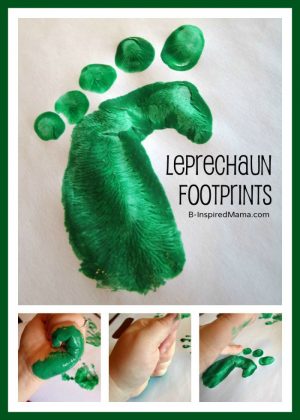 Leprechaun Footprints at B-InspiredMama.com