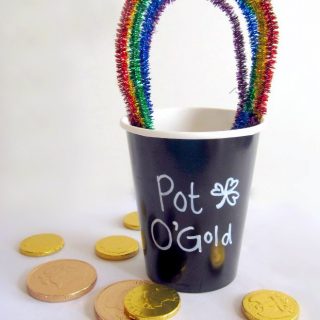 A Simple St. Patrick's Day Party Game - Pot O' Gold Toss - B-Inspired Mama