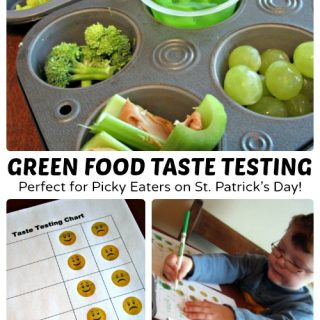 Green Food Taste Testing for Picky Eaters on St. Patrick's Day at B-Inspired Mama