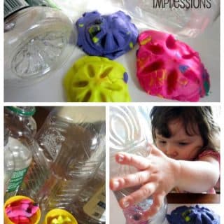 Play Dough Fun with Recycled Plastic Bottles - at B-Inspired Mama