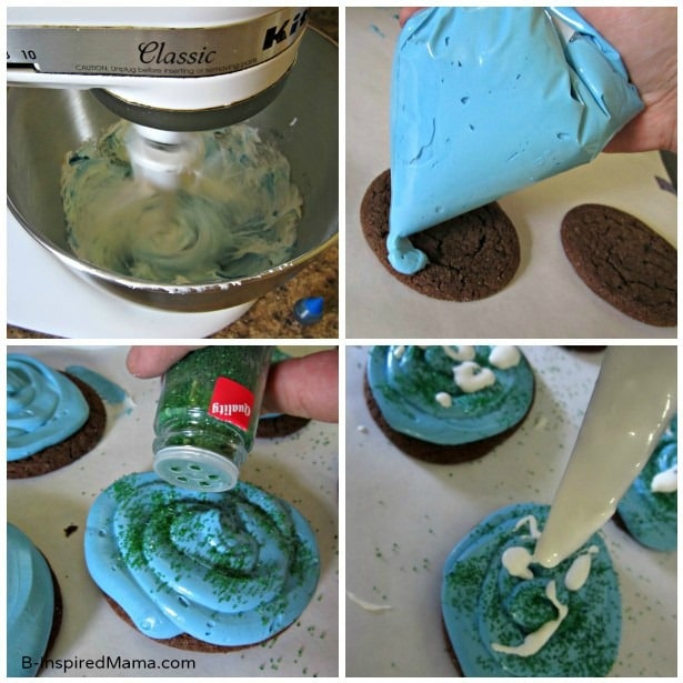 Steps to Make Easy Earth Day Cookies at B-InspiredMama.com