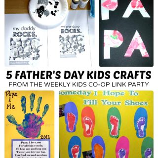 5 Fathers Day Kids Craft from The Weekly Kids Co-Op Link Party at B-Inspired Mama