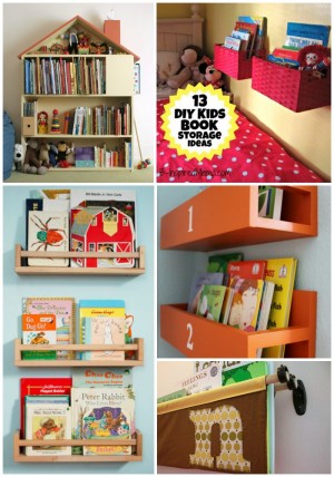DIY Wall Book Display Ideas at B-Inspired Mama