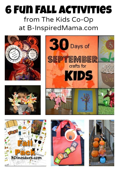 Fall Activities for Kids from The Weekly Kids Co-Op at B-Inspired Mama