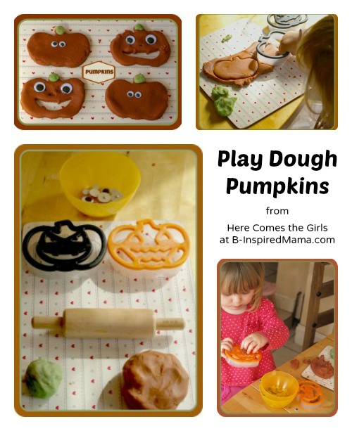Play Dough Pumpkins at B-Inspired Mama