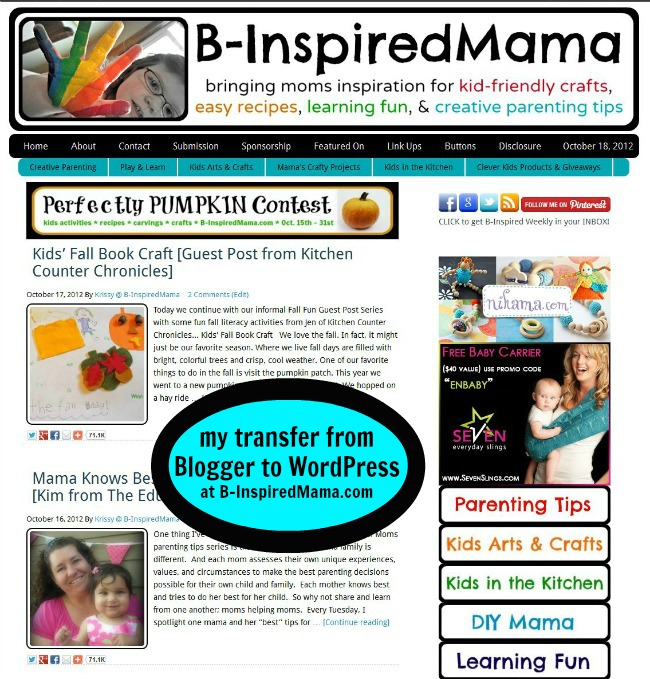 B-Inspired Mama Homepage Screenshot