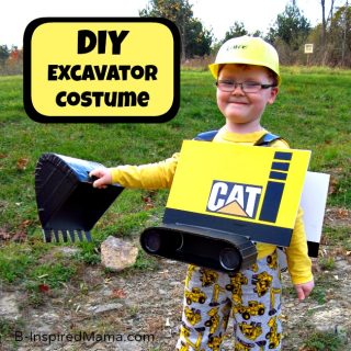 DIY Excavator Costume at B-InspiredMama.com