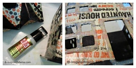 Making A Mod Podge Haunted House Kids Craft for Halloween at B-Inspired Mama