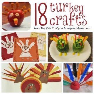 18 Turkey Crafts from the Kids Co-Op at B-InspiredMama.com