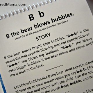 B is for Bubble Blowing Bear Flipchart Page from See Hear Do at B-InspiredMama.com