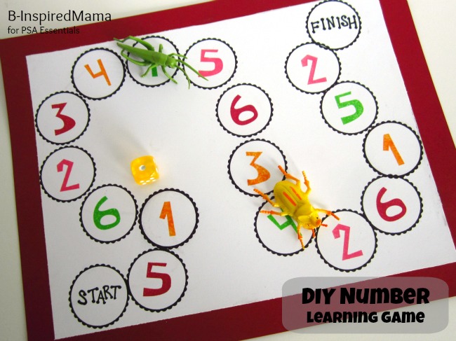 Make a Game for Number Learning at B-InspiredMama.com