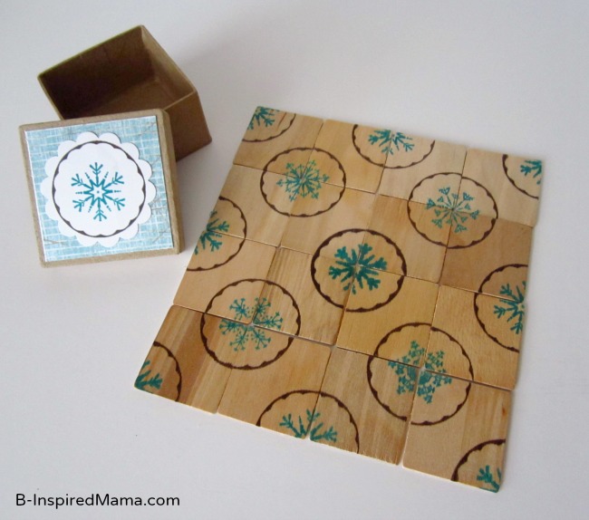 Make a Snowflake Puzzle with PSA Essentials at B-InspiredMama.com