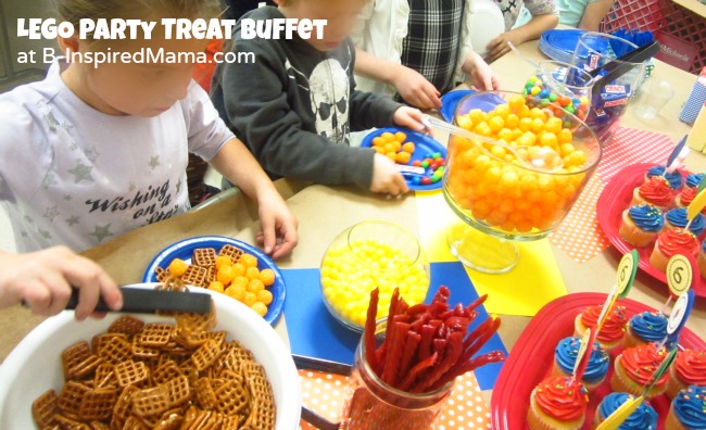 LEGO Birthday Party Treat Buffet at B-Inspired Mama