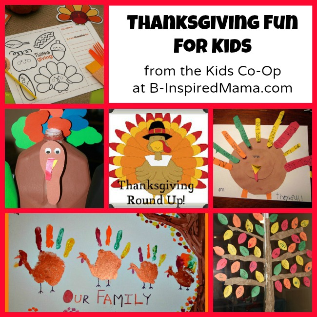 Thanksgiving Kids Activities from the Kids Co-Op at B-InspiredMama