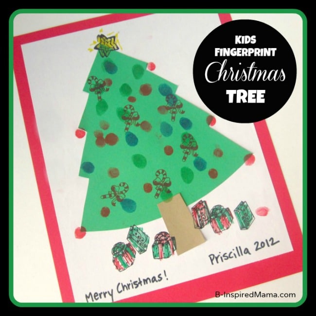 Fingerprint Christmas Tree Craft at B-Inspired Mama 2
