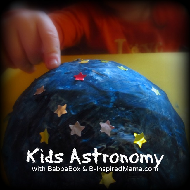 Kids Astronomy Paper Mache Night Light Craft from BabbaBox at B-Inspired Mama