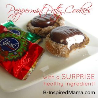 Peppermint Patty Cookies Made Healthier with a Secret Ingredient at B-InspiredMama.com