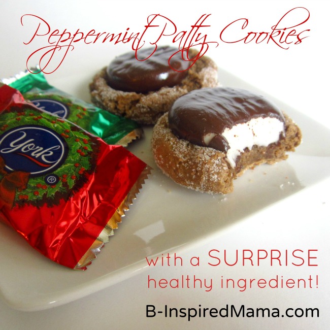 		Peppermint Patty Cookies Made Healthier with a Secret Ingredient at B-InspiredMama.com 