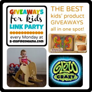 2-4 Giveaways for Kids Link Party Mondays at B-InspiredMama.com