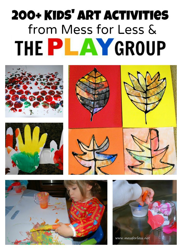 Art Activities from Mess for Less and The PLAY Group