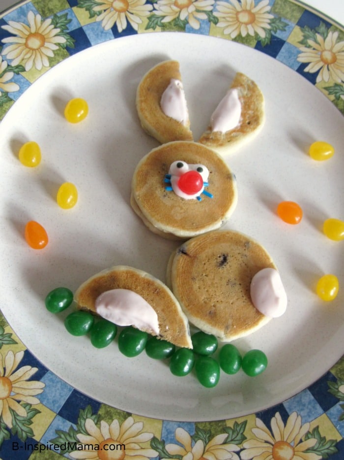 Easter Bunny Pancakes with Aunt Jemima Lil' Griddles from B-InspiredMama.com
