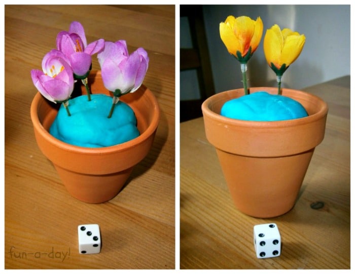 A Spring Flower Math Game from Fun-A-Day! at B-InspiredMama.com