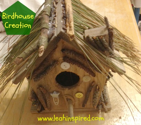 Birdhouse Nature Craft from Leah Inspired at B-InspiredMama.com