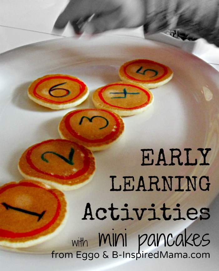 Early Learning Activities with Mini Pancakes from Eggo at B-InspiredMama.com