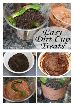 Earth Day Dirt Cup Treat Recipe at B-Inspired Mama