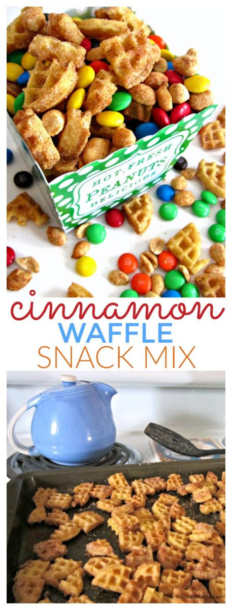 Easy and Yummy Cinnamon Waffle Snack Mix Recipe the Kids will LOVE