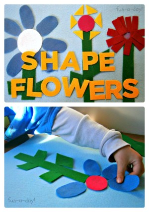 Felt Shape Flowers Activity from Fun-A-Day! at B-InspiredMama.com
