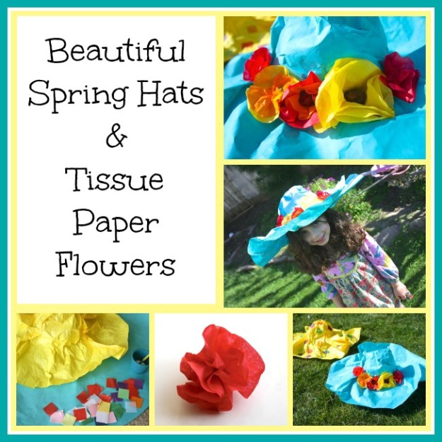 Colorful Spring Hat Craft from Buggy and Buddy at B-InspiredMama.com