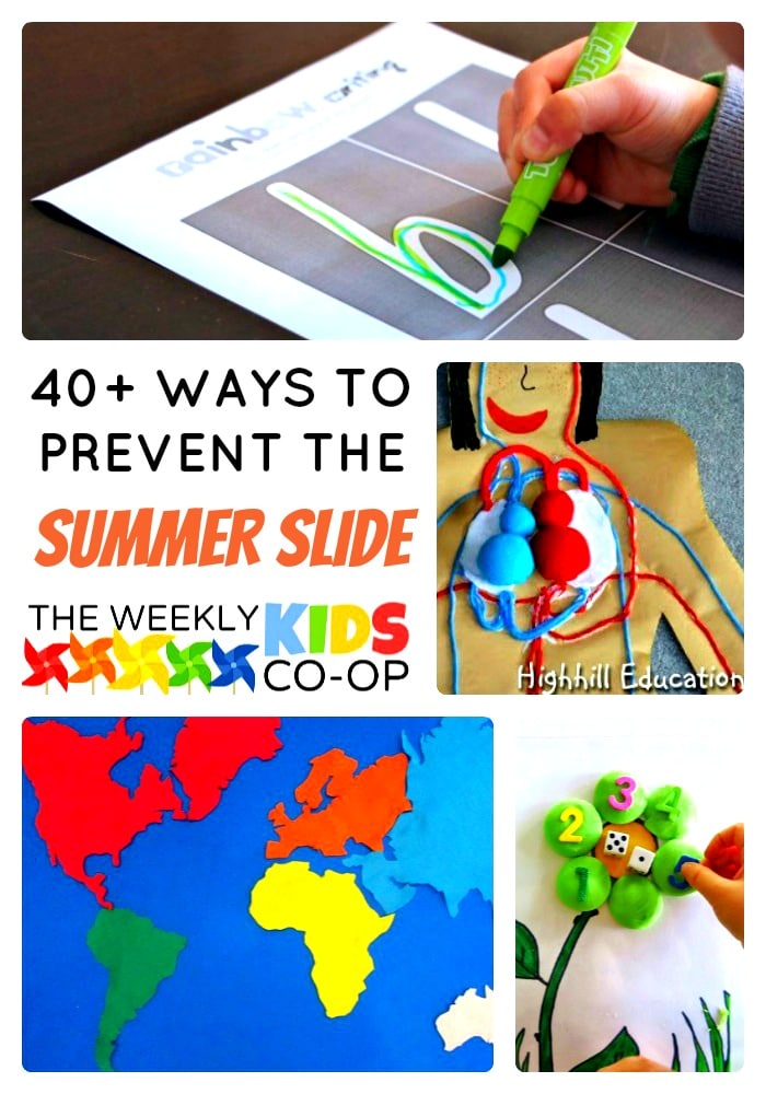 40+ Ways to Prevent the Summer Slide at The Weekly Kids Co-Op