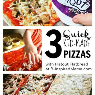 Quick Kids Pizza Making with Flatout Flatbread at B-InspiredMama.com