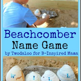 Beachcomber Letter Learning Name Game from Twodaloo at B-InspiredMama.com