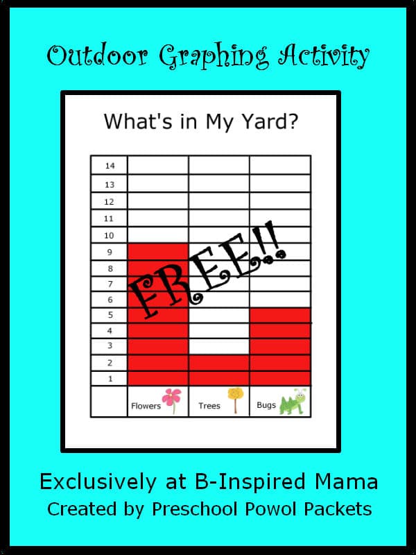"What's In My Yard?" Kids Graph Printable for FUN Summer Learning
