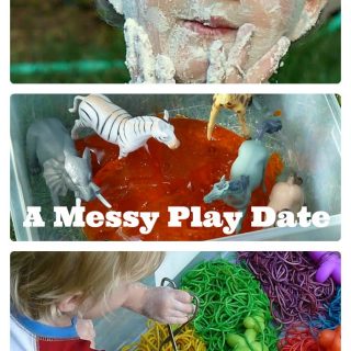 A Messy Play Date from My Little Happies at B-InspiredMama.com
