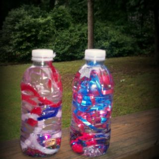 Sensory Bottle Fireworks Craft for Kids from No Twiddle Twaddle at B-InpiredMama.com