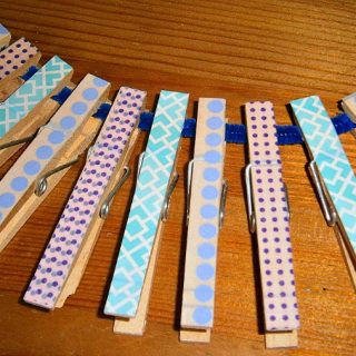 Colorful Patterns when Making Clothespin Games for Kids at B-InspiredMama.com