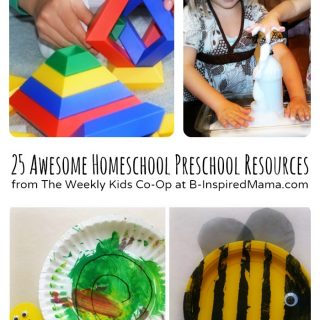 25 Awesome Homeschool Preschool Resources from The Weekly Kids Co-Op
