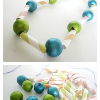 A Kids Necklace Craft by B-Inspired Mama at Creative Green Living
